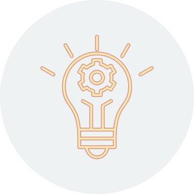 İnovasyon web simgesi basit illüstrasyon 