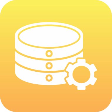 veritabanı. Web simgesi basit illüstrasyon 