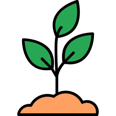 Bitki. Web simgesi basit illüstrasyon 