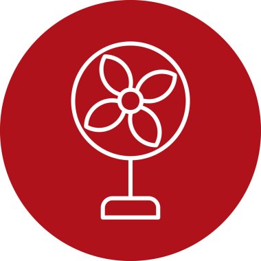 air fan simgesi, vektör illüstrasyonu basit tasarım