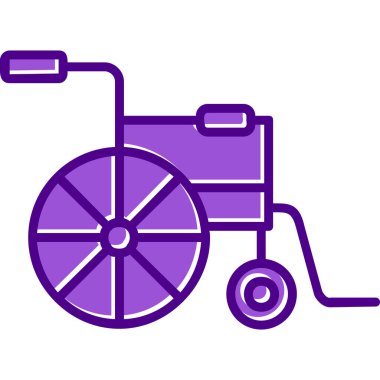 Tekerlekli sandalye web simgesinin vektör çizimi