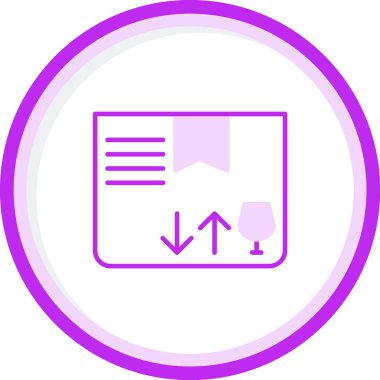 Kırılgan simge, vektör illüstrasyonu basit tasarım