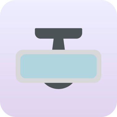 Arka Ayna modern simgesinin vektör illüstrasyonu                        