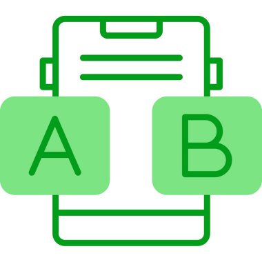 Modern test simgesinin vektör illüstrasyonu 