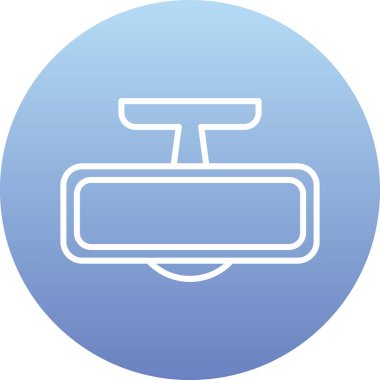 Arka Ayna modern simgesinin vektör illüstrasyonu                        