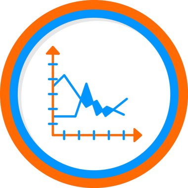 Line Chart web icon, vector illustration