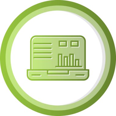 dizüstü bilgisayar simgesi, vektör illüstrasyonu basit tasarım