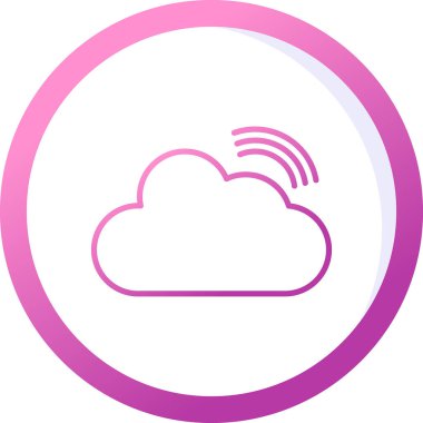 Rss Bulut simgesi, vektör illüstrasyonu basit tasarım