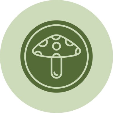 Mantar. Web simgesi basit illüstrasyon