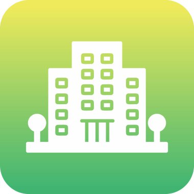 Office Building web simgesi, vektör illüstrasyonu