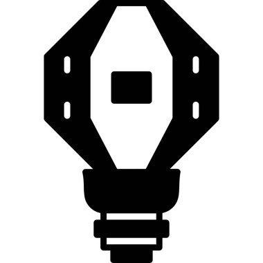 Ampul simgesi, basit vektör illüstrasyonu 