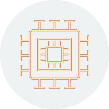 İşlemci. Web simgesi basit tasarım 