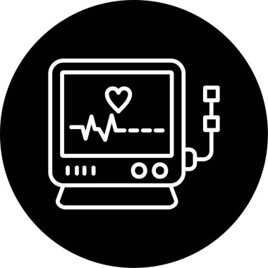 Monitör simgesinin vektör illüstrasyonu 