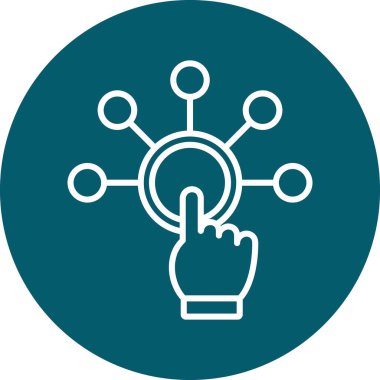 Etkileşimli web simgesi vektör illüstrasyonu