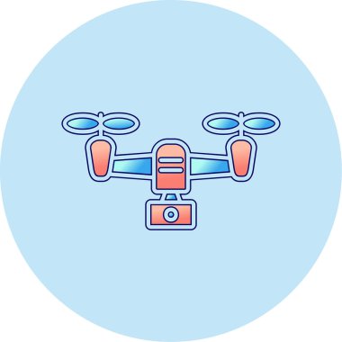 5g Drone simgesi, vektör illüstrasyonu, basit tasarım