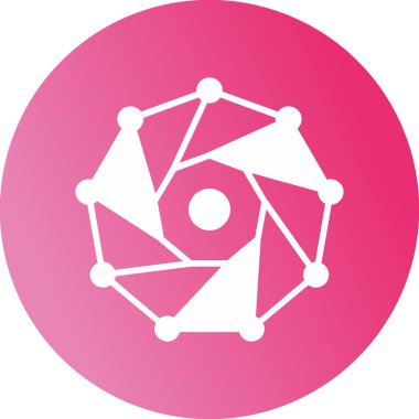 Nonagon. Web simgesi basit illüstrasyon