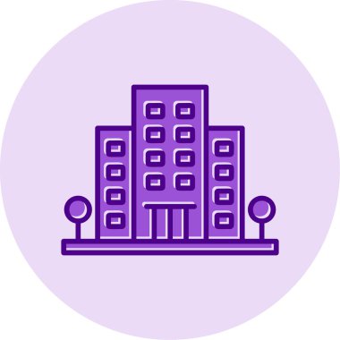 Office Building web simgesi, vektör illüstrasyonu