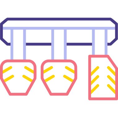Araba Pedalları simgesinin vektör illüstrasyonu        