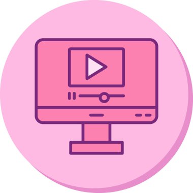 video oynatıcı simgesi, vektör illüstrasyonu basit tasarım