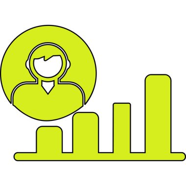 Kariyer Tanıtımı web simgesi vektör illüstrasyonu