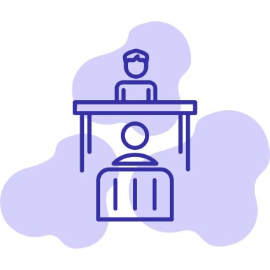 İş Görüşmesi modern simgesinin vektör illüstrasyonu        