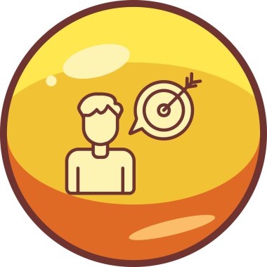 Amaç ağ simgesi vektör illüstrasyonu