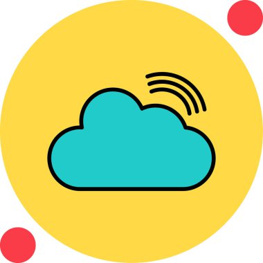 Rss Bulut simgesi, vektör illüstrasyonu basit tasarım