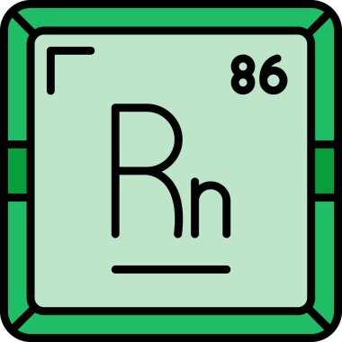 Radon modern simgesinin vektör illüstrasyonu                      