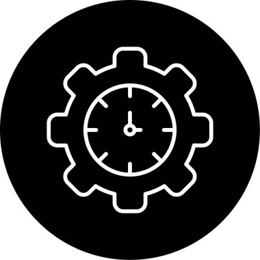 zaman yönetimi simgesi, vektör illüstrasyonu basit tasarım