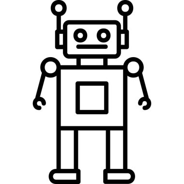 robot ağ simgesi, vektör illüstrasyonu       