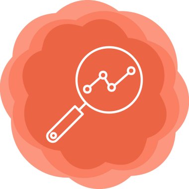 Analitik Araştırma. Web simgesi basit illüstrasyon             