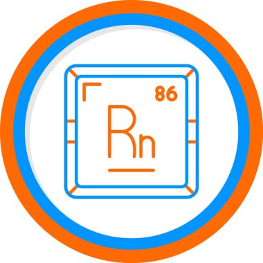 Radon modern simgesinin vektör illüstrasyonu                      