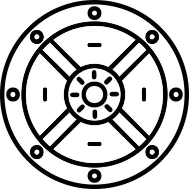 Web simgesi, vektör çizim kalkan       