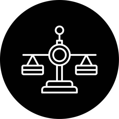 Ölçek simgesi, vektör illüstrasyonu basit tasarım