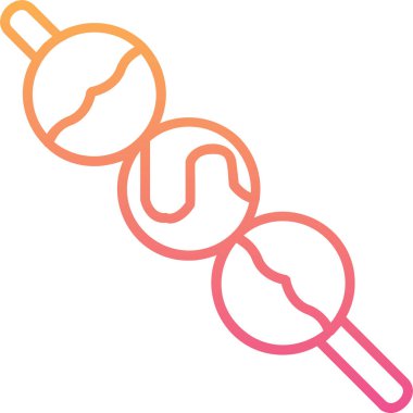 Dango web simgesi. Japon dango tatlıları vektör illüstrasyonu