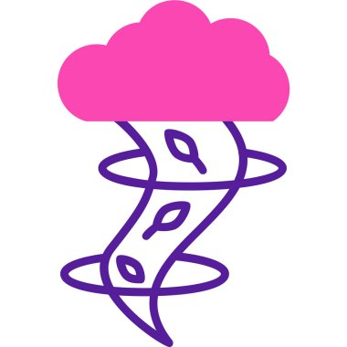 Tornado simgesi, vektör illüstrasyonu basit tasarım