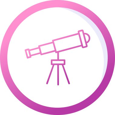 Teleskop. Web simgesi basit illüstrasyon