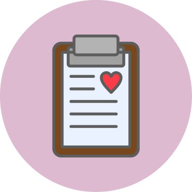 sağlık raporu simgesi vektör illüstrasyon 