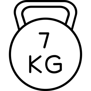kettlebell web simgesi, vektör çizim       
