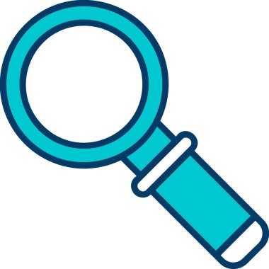 Büyütme cam simgesi, vektör illüstrasyonu 