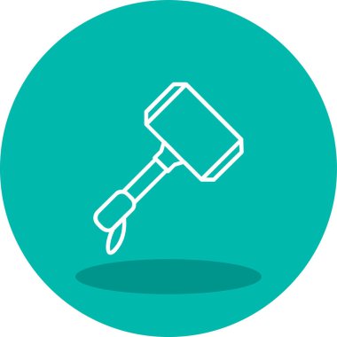 Çekiç ağı simgesi, basit vektör illüstrasyonu 