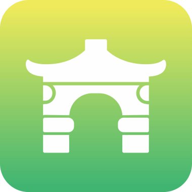 Çin geleneksel kemer ağ illüstrasyon tasarımı