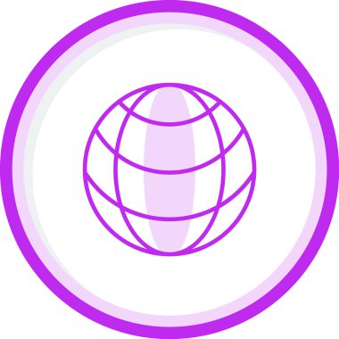 Küre. Web simgesi basit illüstrasyon 