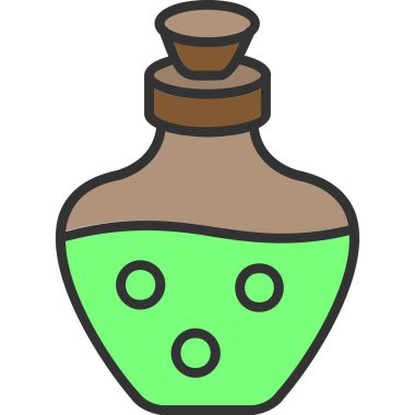 İksir ağı simgesi, vektör illüstrasyonu