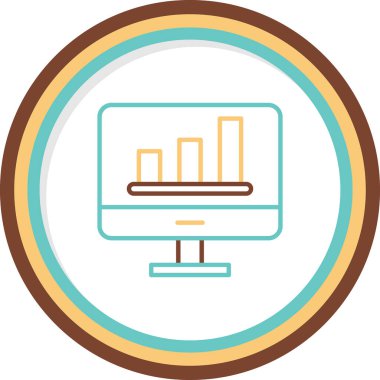 Analiz web simgesi, vektör illüstrasyonu