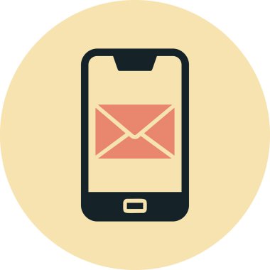 Telefon mesajı simge vektör çizim