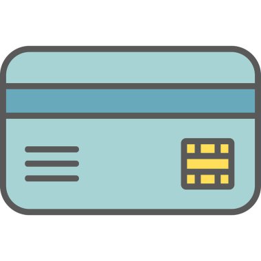 Kredi Kartı. Web simgesi basit illüstrasyon 