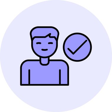 Onaylanmış Adaylar web simgesi vektör illüstrasyonu