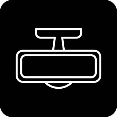 Arka Ayna modern simgesinin vektör illüstrasyonu                        