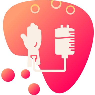 Kan Bağışı Web simgesi, vektör illüstrasyonu 